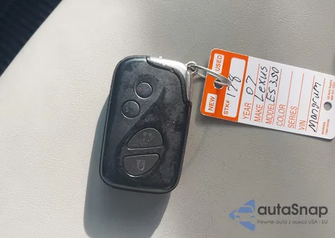 2007 Lexus Es 350 z USA, uszkodzony, nr VIN JTHBJ46G072105927